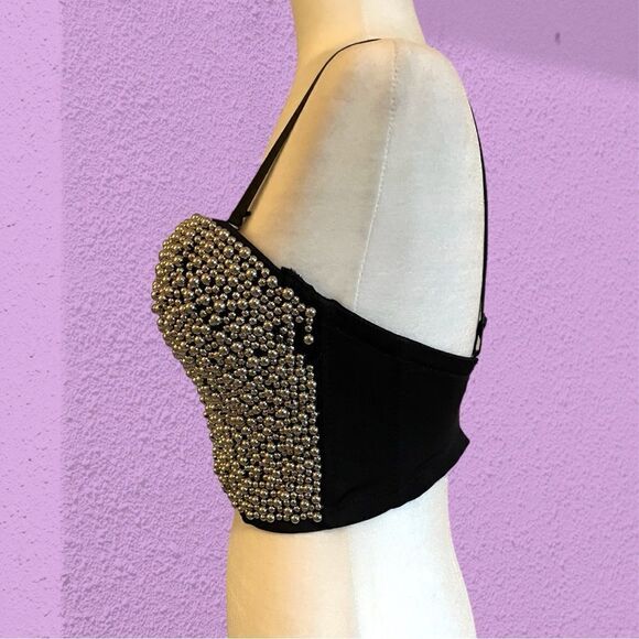 WYLDR silver beaded bustier top - Picture 3 of 5